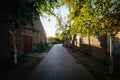 Brick alleyway on the campus of Yale University, in New Haven, C