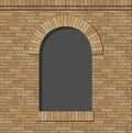 Brick arch opening Royalty Free Stock Photo