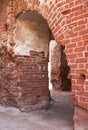 Brick arch of Tartu Cathedral, Estonia, earlier known as Dorpat Cathedral Royalty Free Stock Photo