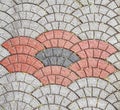 Brick arched pattern concrete wall stone texture background Royalty Free Stock Photo