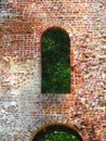Brick arched window and entrance