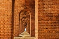 Brick arches within Fort Jefferson at Dry Tortugas National Park near Key West, Florida. Royalty Free Stock Photo