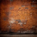Brick backdrop Orange wall with a black bordered shadow background