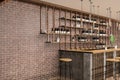 Brick bar and restaurant side view Royalty Free Stock Photo