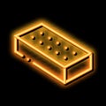 Brick Block neon glow icon illustration