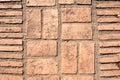Brick block paving stone Floor texture. square shape Pavement patio design. Royalty Free Stock Photo