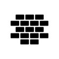 Black solid icon for Brick, build and wall Royalty Free Stock Photo
