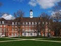 Brick building, blue sky and tree in University of Illinois Royalty Free Stock Photo