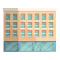 Brick building icon cartoon vector. Office residential Royalty Free Stock Photo