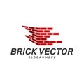 Brick Building logo design vector, Brickwork simple modern logo template, Emblem, Design Concept, Creative Symbol, Icon Royalty Free Stock Photo