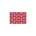 Brick Building logo design vector, Brickwork simple modern logo template, Emblem, Design Concept, Creative Symbol, Icon Royalty Free Stock Photo