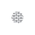Brick Building logo design vector, Brickwork simple modern logo template, Emblem, Design Concept, Creative Symbol, Icon Royalty Free Stock Photo