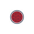 Brick Building logo design vector, Brickwork simple modern logo template, Emblem, Design Concept, Creative Symbol, Icon Royalty Free Stock Photo