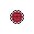 Brick Building logo design vector, Brickwork simple modern logo template, Emblem, Design Concept, Creative Symbol, Icon Royalty Free Stock Photo