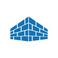 Brick Building logo design vector, Brickwork simple modern logo template, Emblem, Design Concept, Creative Symbol, Icon Royalty Free Stock Photo