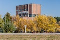 Brick Building Yellow Trees Uruguay