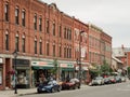 Brick buildings and businesses in downtown Montpelier, Vermont