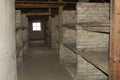 Brick bunks at Auschwitz II - Birkenau Royalty Free Stock Photo