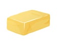 Brick of butter. Margarine or milk butter blocks. Dairy breakfast food. Royalty Free Stock Photo