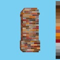 Brick chimney. Architectural detail. Decorative element and a palette of used colors Royalty Free Stock Photo
