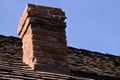 Brick chimney on house Royalty Free Stock Photo