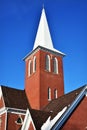 Brick Church Steeple Royalty Free Stock Photo