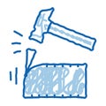Brick Clipping doodle icon hand drawn illustration Royalty Free Stock Photo