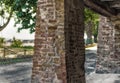 brick column of country mill Royalty Free Stock Photo