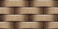Brick concrete elevation tiles, Digital background wall tiles and Brown colored digital wall tiles. Royalty Free Stock Photo
