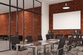 Brick conference room, poster, side Royalty Free Stock Photo