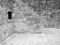 Brick courtyard stone old aged grey ventilated