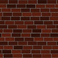 Brick drawing. Seamless red brick wall background - texture pattern for continuous replication Royalty Free Stock Photo