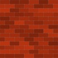 Brick drawing. Seamless red brick wall background - texture pattern for continuous replication Royalty Free Stock Photo