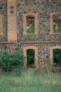 brick factory, old building, industrial background with brick wall, old house Royalty Free Stock Photo