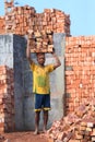 Brick factory worker Royalty Free Stock Photo