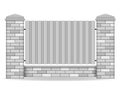 Brick fence vector illustration