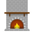 Brick Fireplace Isolated