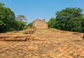 Brick floor of the church