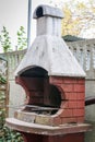 Brick garden barbecue Royalty Free Stock Photo