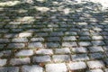 Brick ground under the shade Royalty Free Stock Photo