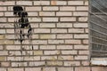Brick grungy wall texture. Urban city background Royalty Free Stock Photo