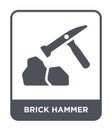 brick hammer icon in trendy design style. brick hammer icon isolated on white background. brick hammer vector icon simple and Royalty Free Stock Photo