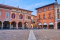 Historic mansions on Piazza della Vittoria, Lodi, Italy Royalty Free Stock Photo