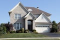 Brick home with arched entrance Royalty Free Stock Photo