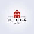 brick home company industry logo vector illustration business template logo graphic design bricklayer