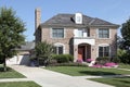 Brick home with front balcony Royalty Free Stock Photo