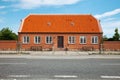 Brick house in Denmark on the road