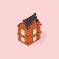 Brick house isometric