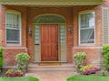 Brick house with recessed entrance Royalty Free Stock Photo