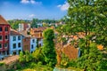 Brick houses in Liege, Belgium, Benelux, HDR